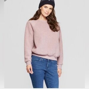 Universal Thread Women’s Teddy Bear Sherpa Crewneck Pullover Size S